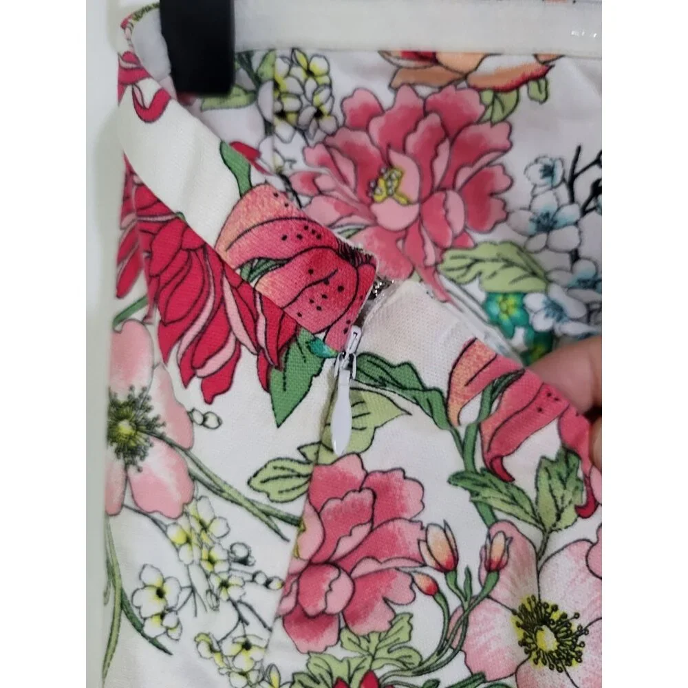 Old Navy Women's Sz 8 Strapless Floral A-Line Dress Garden Feminine Spring - Picture 11 of 11